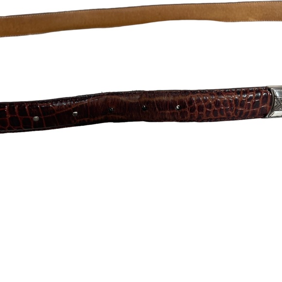 Vintage 1999 Men’s Belt Master Genuine Italian Leather Belt Golfer Buckle SZ 38 - Picture 7 of 10